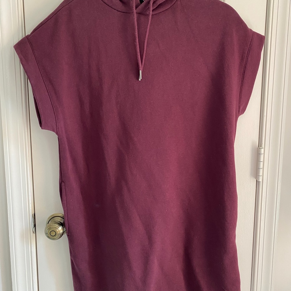 DSG Sleeveless Hoodie Dress in Burgundy